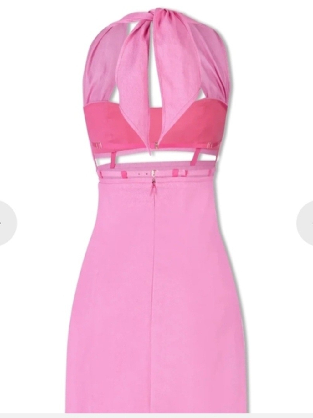 Jacquemus Pink Limao Cutout Mini Dress Size M - Picture 3 of 13